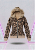 Aesthetic fur collar camouflage winter Fitted Coats Jackets Hooded Casual Jacket