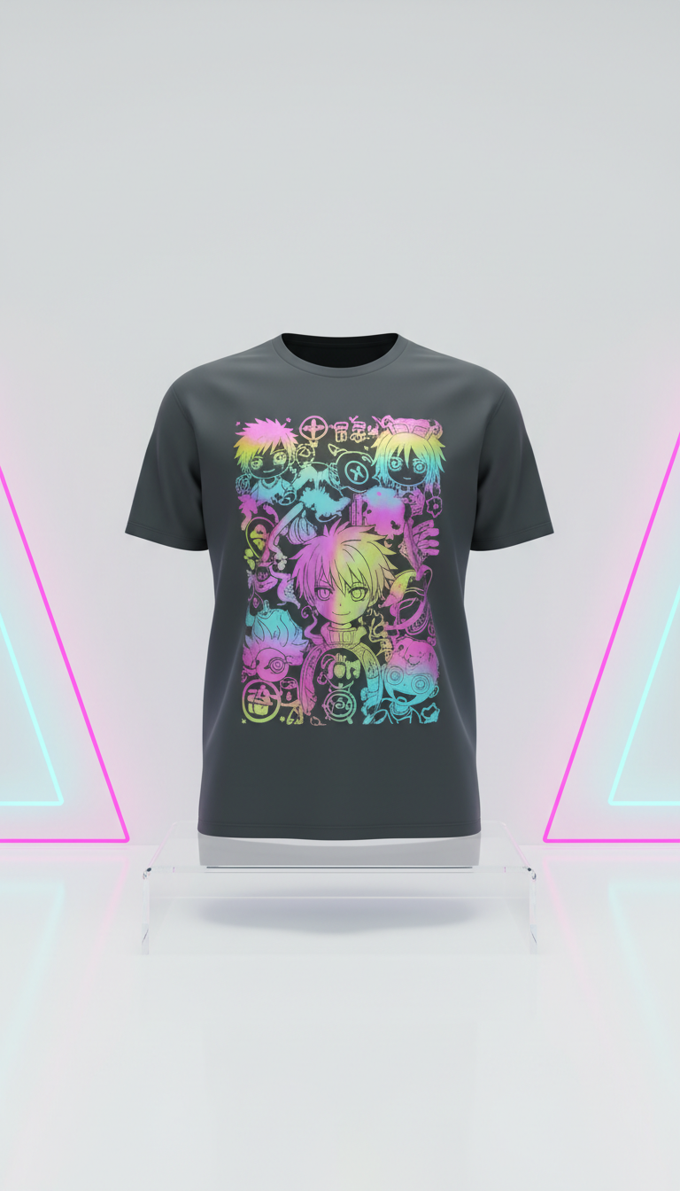 Holographic Anime Icon Tee