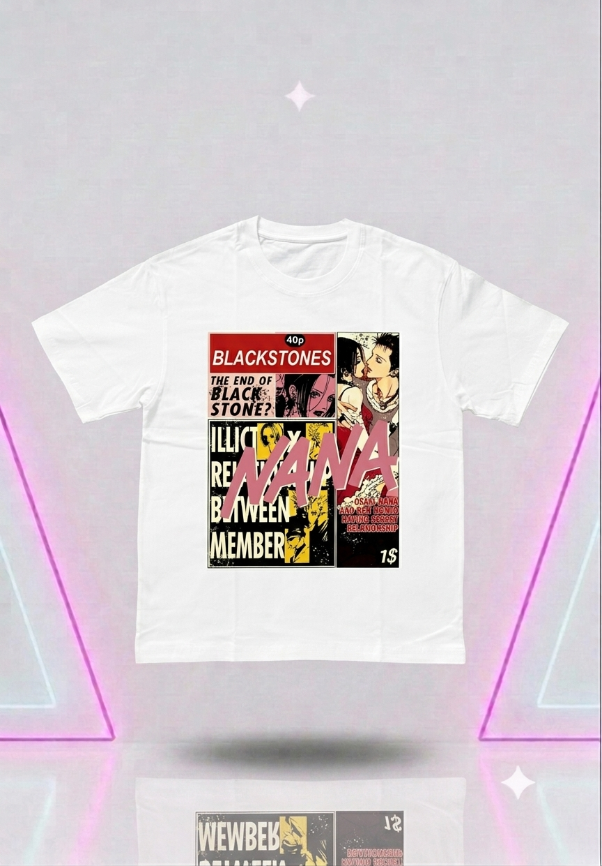 Nana and Hachi Anime Blackstones T-Shirt