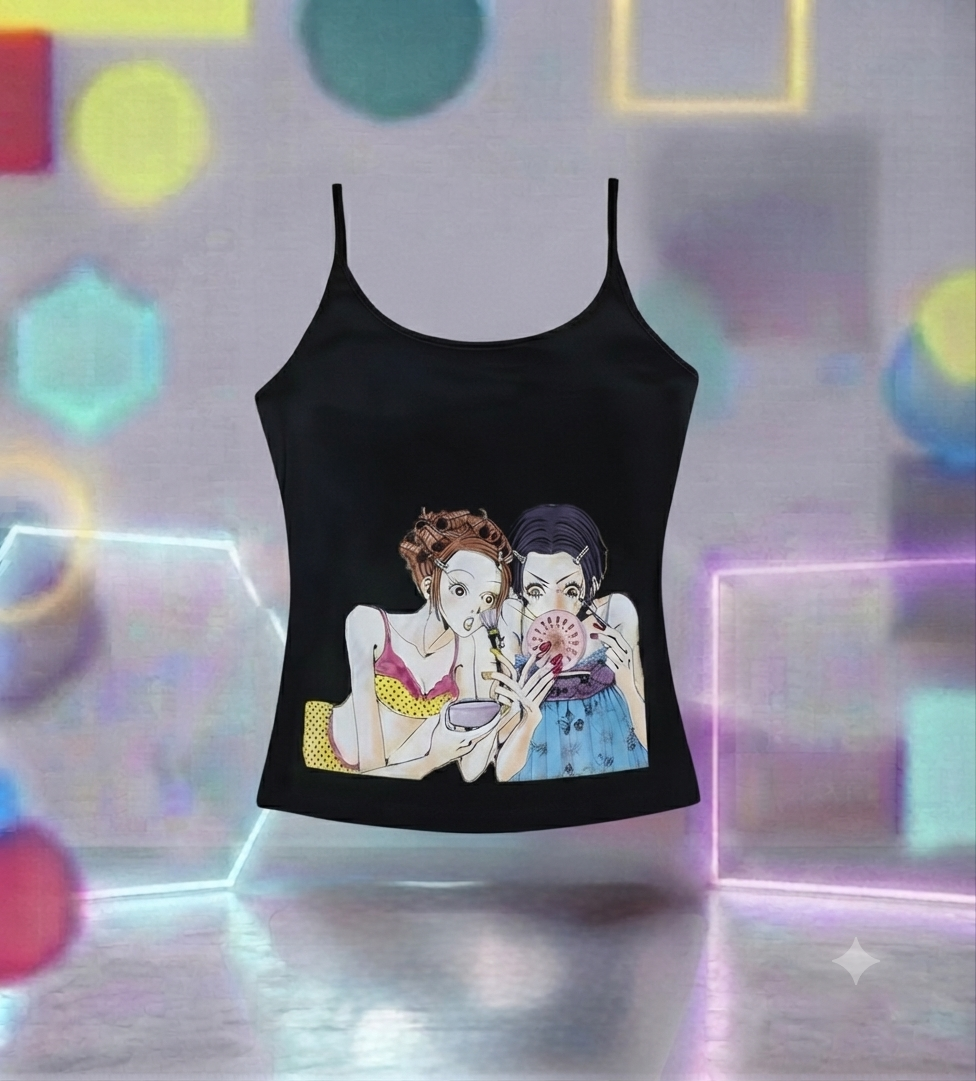 Black Cream Nana Hachi Anime Vintage Tank Top Tshirt Tee Shirt