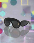 Oversized Black Cyberpunk Sunglasses RebelThreads