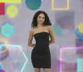 Stylish Black Strapless Mini Bodycon Dress