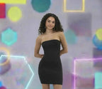 Stylish Black Strapless Mini Bodycon Dress RebelThreads