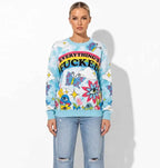 Everythings Fucked Psychedelic Sweater RebelThreads