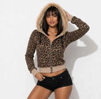Aesthetic Fur Collar Camouflage Jacket RebelThreads