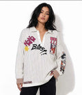 Pinstripe Nana Knit Polo RebelThreads