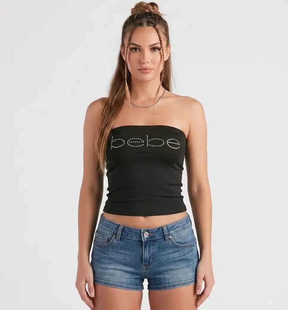Black Bebe Tube Top RebelThreads