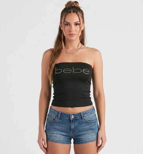 Black Bebe Tube Top RebelThreads
