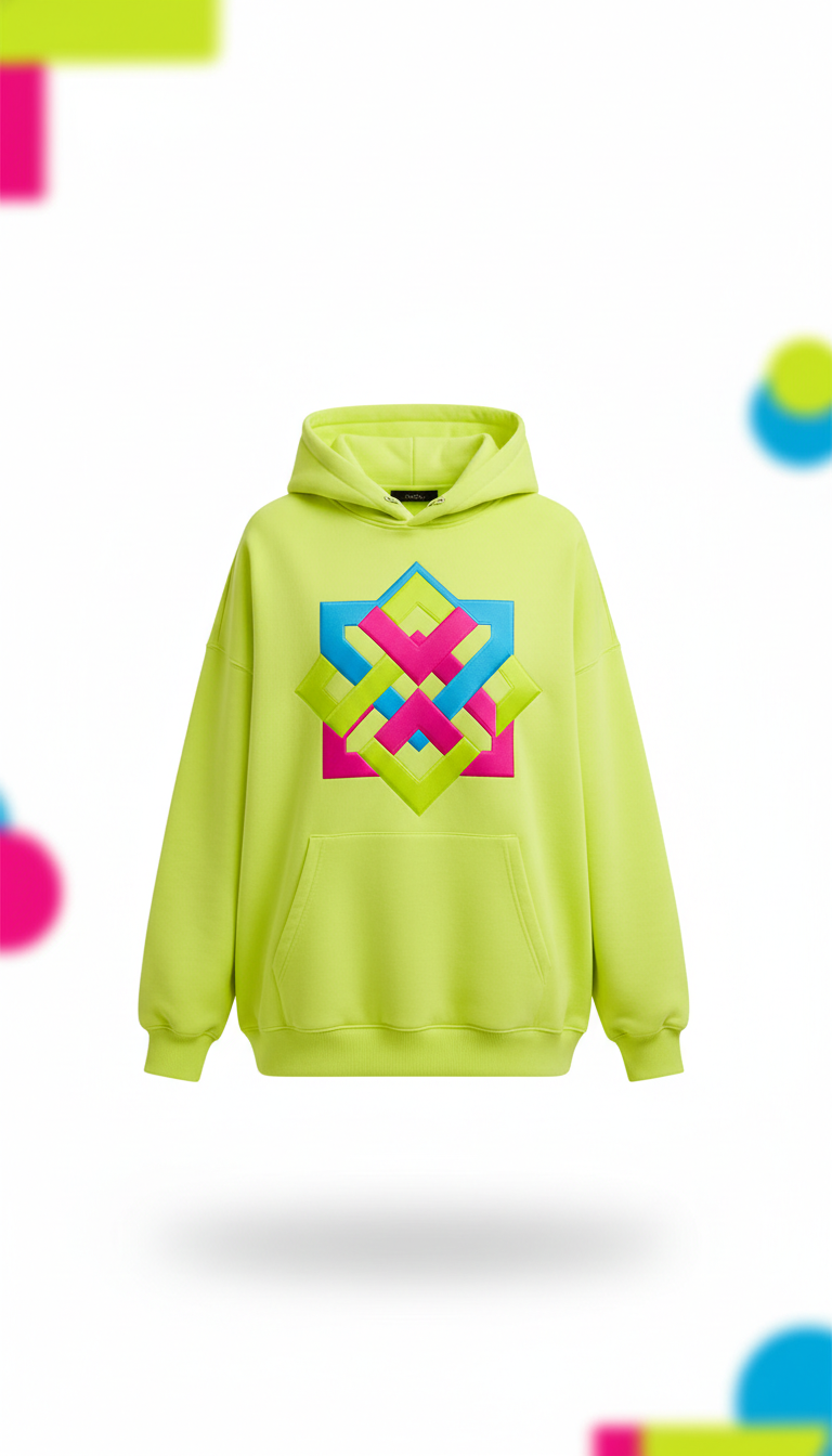 Oversized Lemon Neon Logo Hoodie